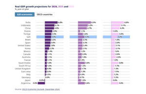 OECD's 2025 and 2026 GDP expectations for G20 countries